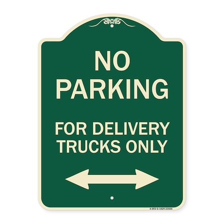 Signmission No Parking No Parking for Delivery Trucks Heavy-Gauge Aluminum Sign, 24" x 18", G-1824-23666 A-DES-G-1824-23666